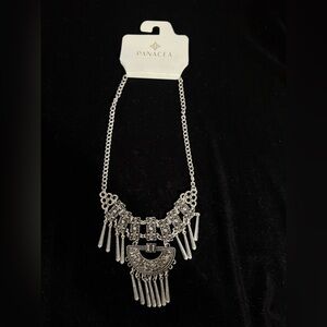 Panacea Silver Tone Statement Necklace